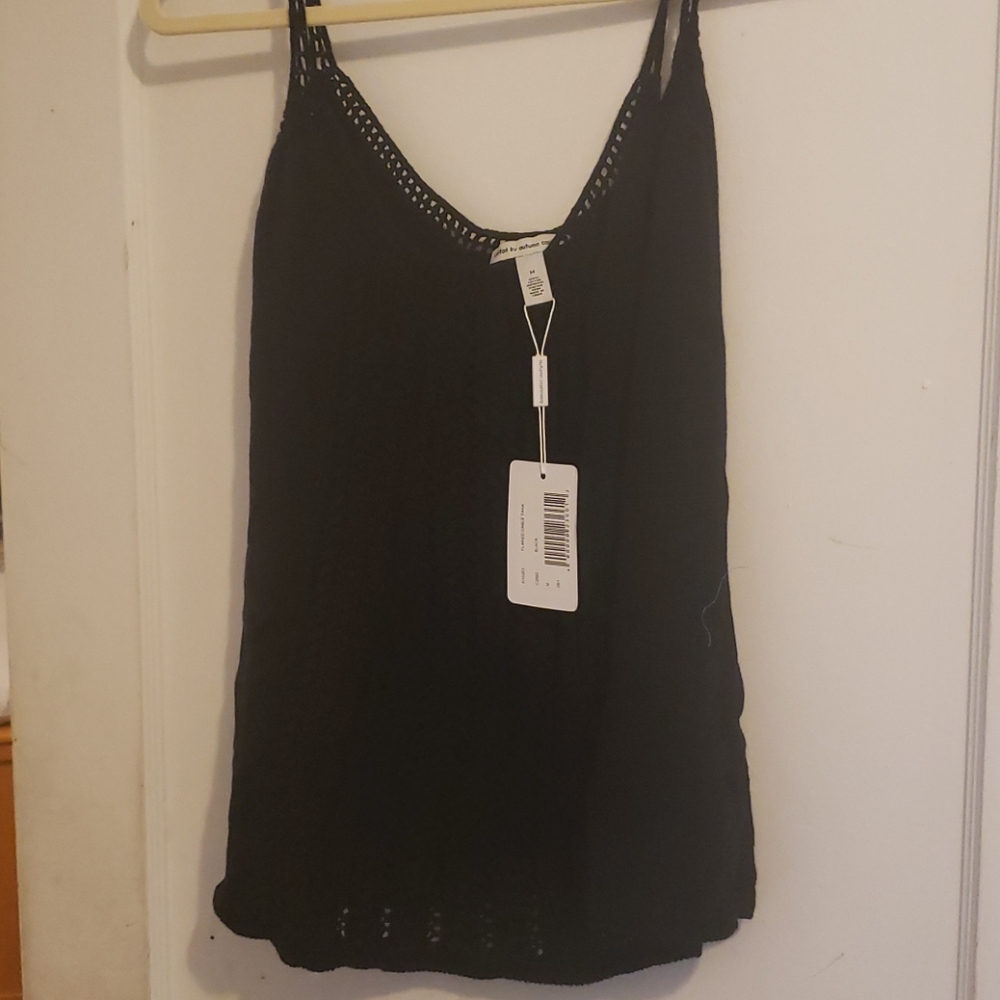 Autumn cashmere knit tank, black, medium, NWT